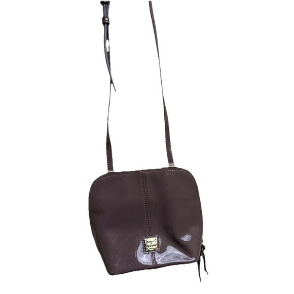 Dooney & Bourke Trixie Patent Leather Crossbody Purse Bag Mink - Picture 3 of 8